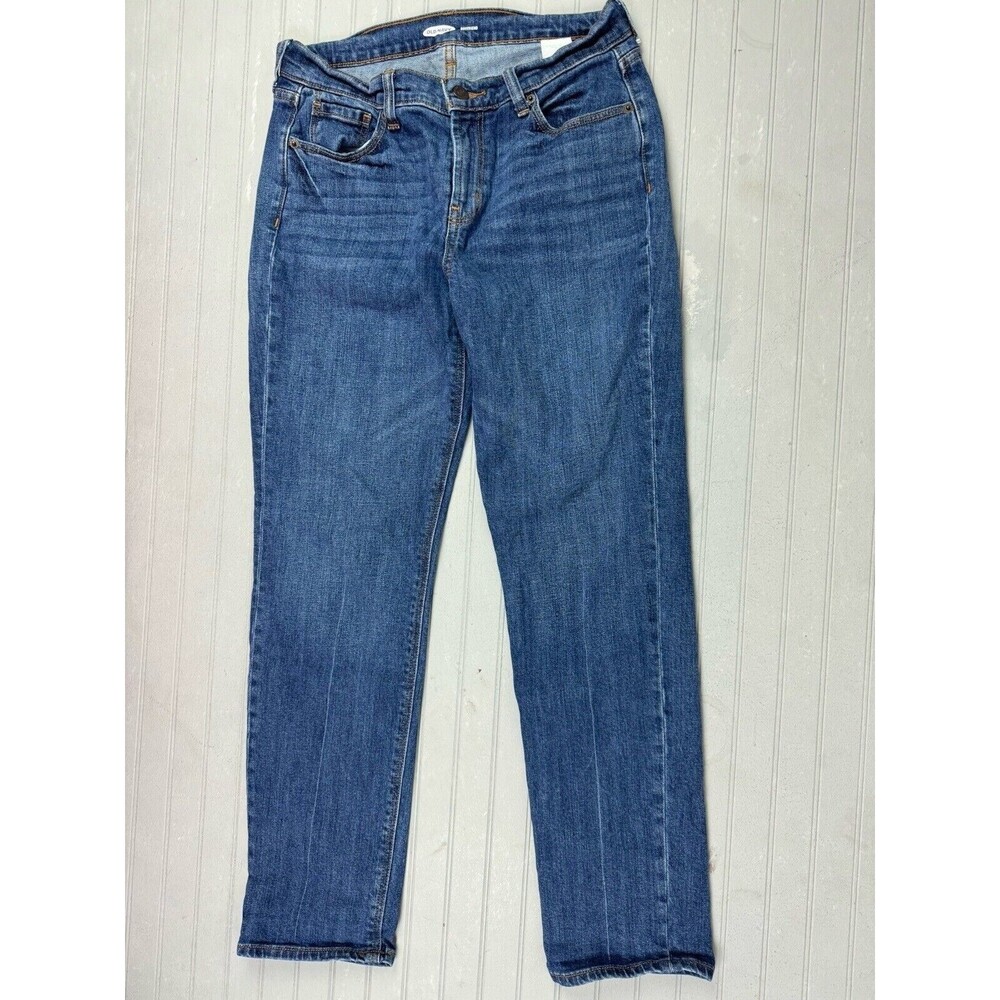 Old Navy Size 2 Womens Jeans Boyfriend Mid Rise Med Wash Stretch
